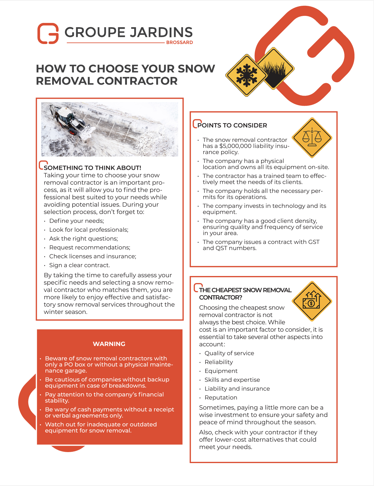 Guide du Déneigeur